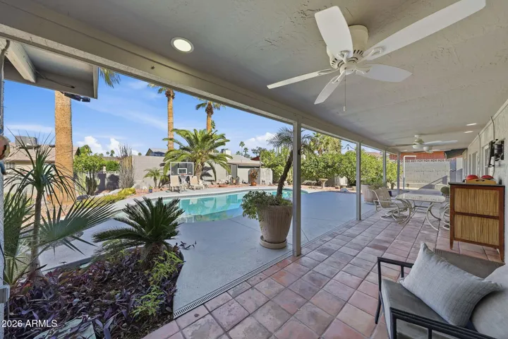 New patio ceiling fans and backyard flood lights
