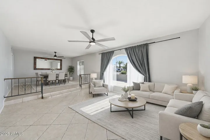 Bright, light-filled spaces off the entryway