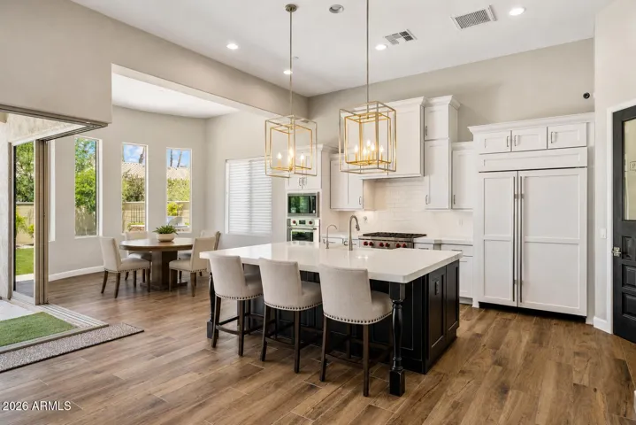 Expansive open corner sliding glass doors!