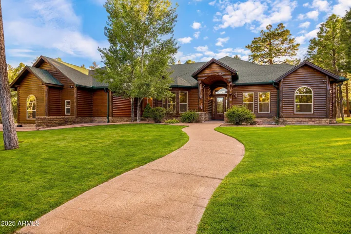 Grand Inviting Front Walkway and Lawn