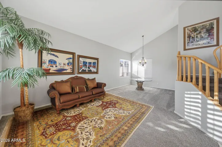 The formal living room and dining room offer a great flow when entertaining.