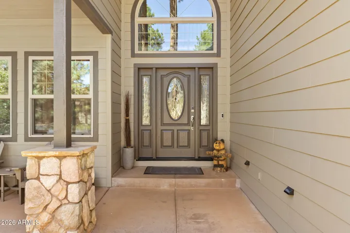 Elegant newly painted front door.