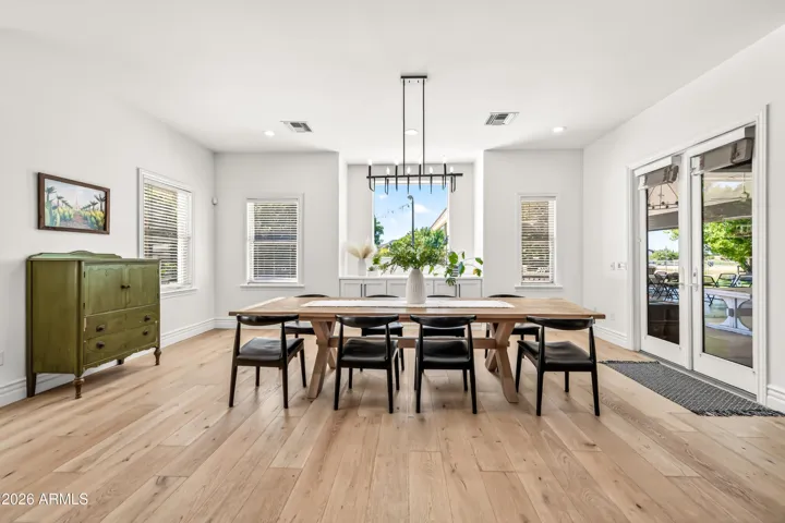 Spacious Open Concept Dining Room With Mountain Views
