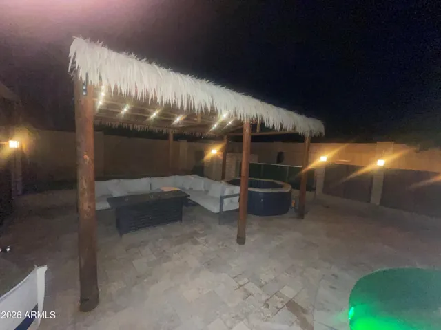Cabana at night!