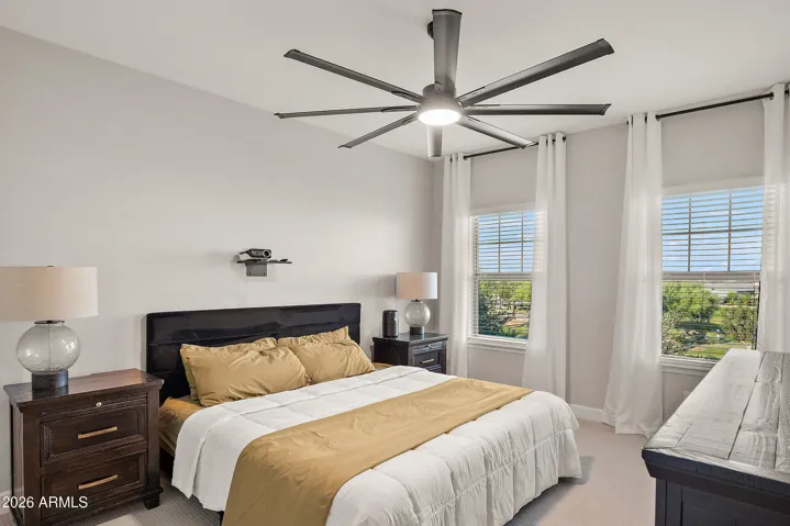 Bed 3 with beautiful views of the park. This bedroom features a large walk-in closet.