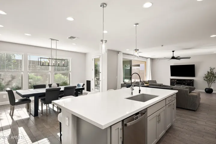 Open floorplan flooded with natural light