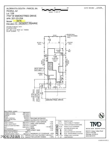 7707 W Smoketree Drive Preliminary Plot Plan