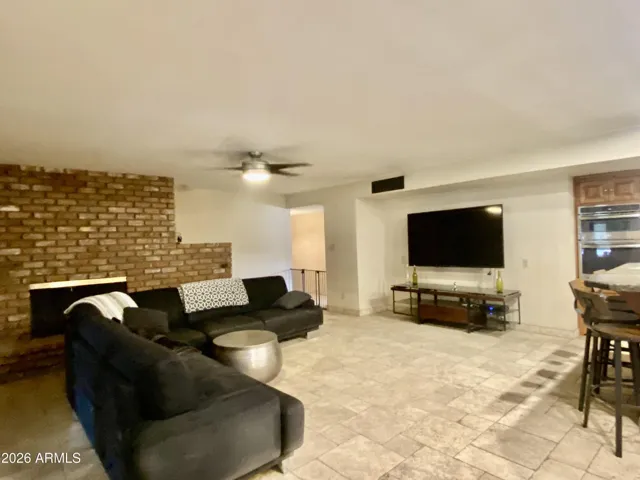 Greatroom with fireplace and wet bar