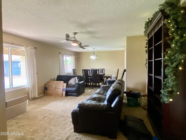 Formal living room with dining