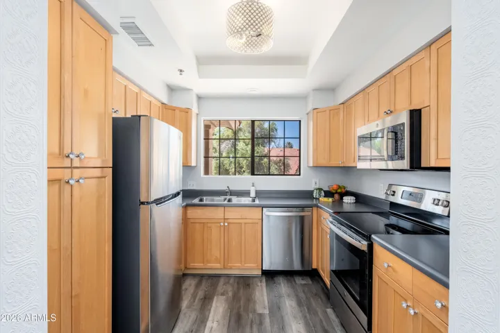 Kitchen with stainless appliances