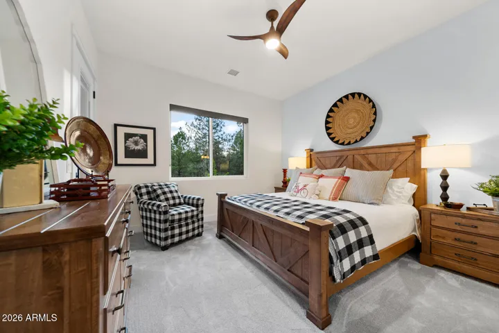 Guest suite 3 with its own private bathroom & private exit to back deck
