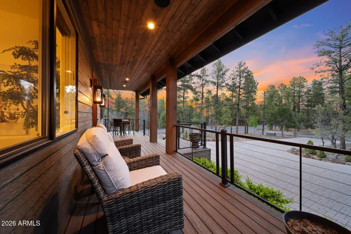 Covered porch for watching the sunset.