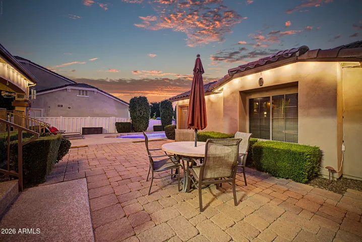 Inviting areas for relaxation and entertaining beneath the vast desert sky.