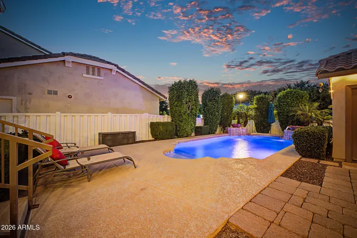 Inviting areas for relaxation and entertaining beneath the vast desert sky.