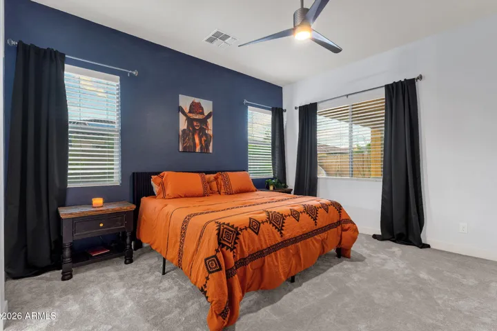 Spacious primary suite.