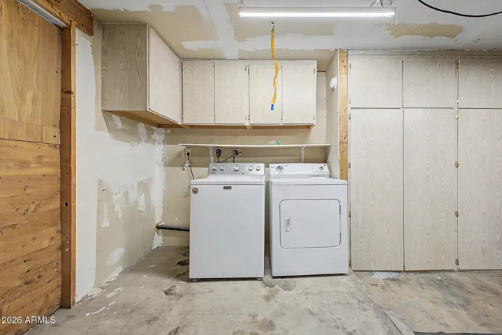 Laundry in Garage