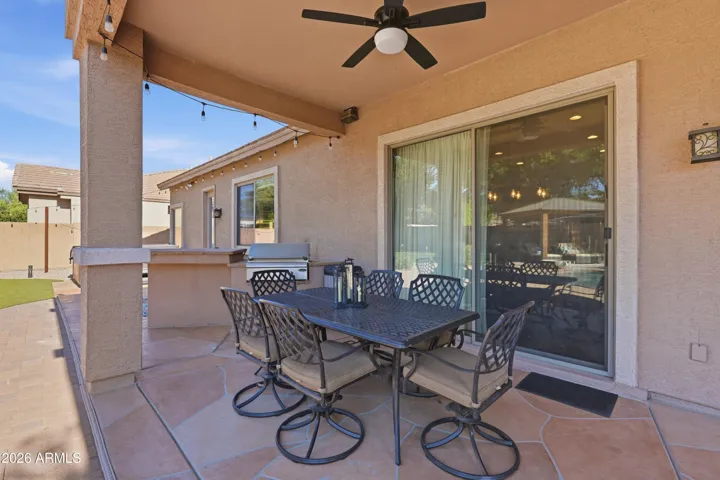 Large covered patio w/ built-in BBQ.