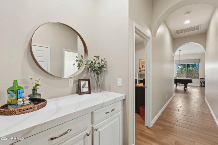 Additional hall cabinets and counter.