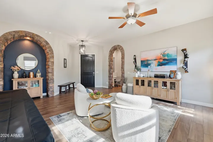 Spacious living and dining areas