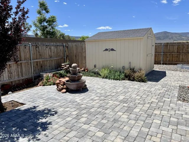 Backyard with shed