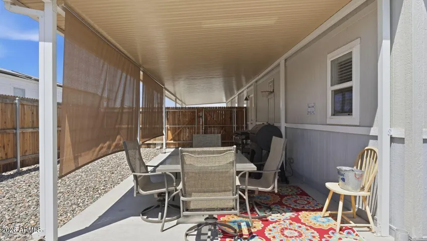 Backyard covered patio