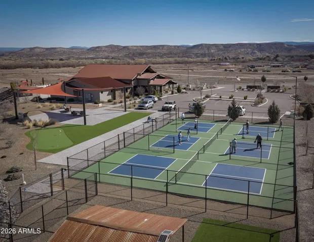 Aerial pickleball courts