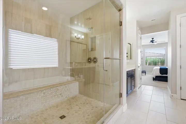 Tile surround shower