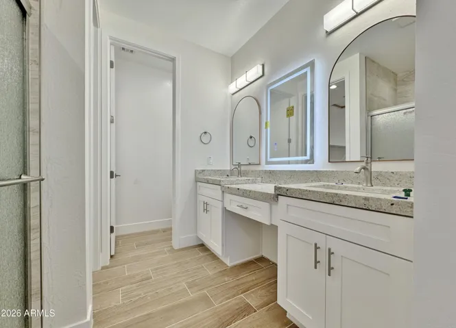 Custom make up mirror and area