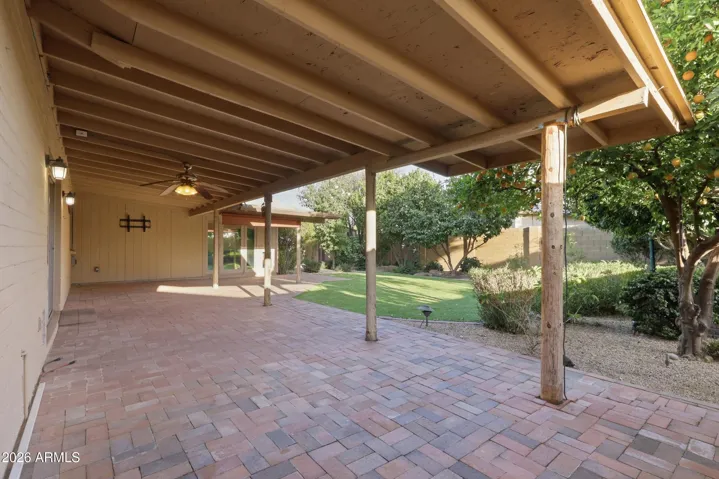 EXPANSIVE BACKYARD COVERED PATIO