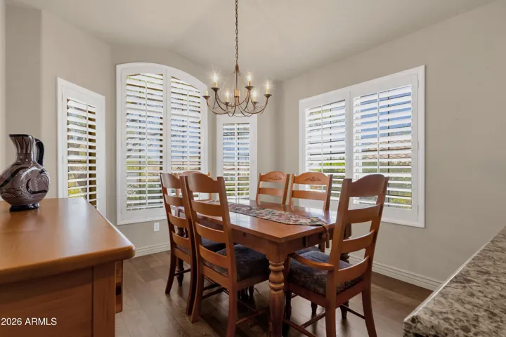 Eating area in the kitchen