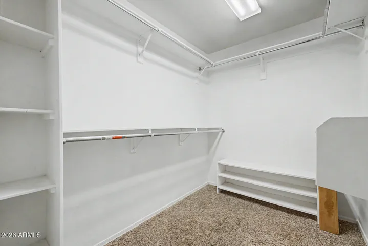 ample walk in closet