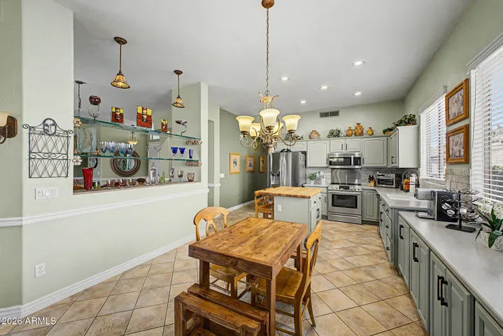 Beautiful open kitchen with lots of lighting