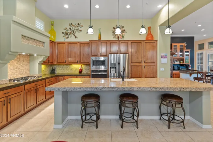 Beautiful cabinetry and spacious granite island