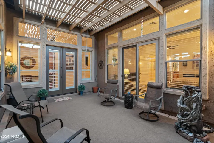 Private courtyard off of Master Bedroom with water feature