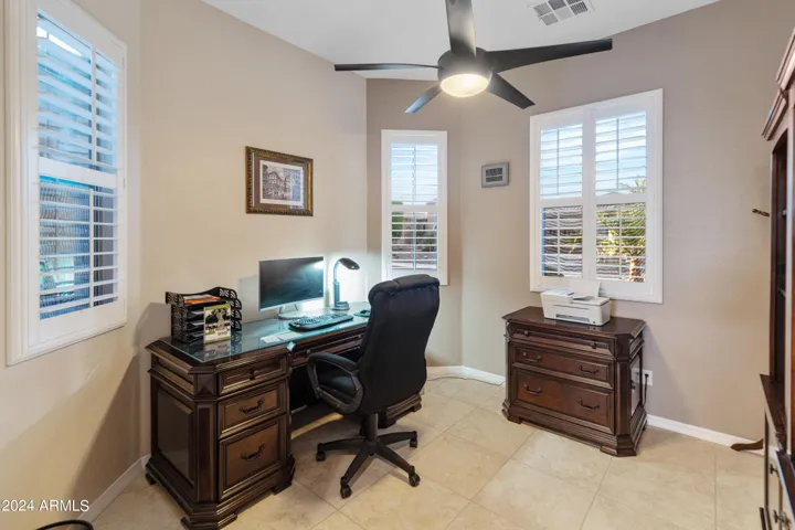Separate of office with lots of natural light