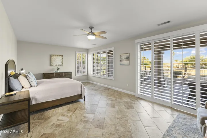 That view!! Imagine stepping out of your room onto the patio, overlooking the golf course, as you head over to - wait for it - the built in heated spool.
