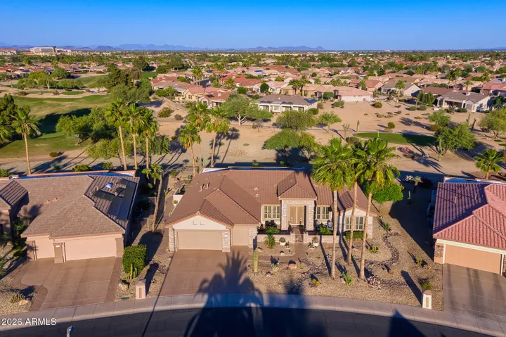 Wide open space to the back with views of the golf course.