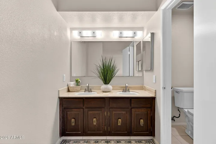 Double vanity with new faucets