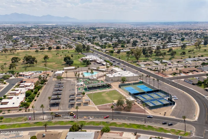 TENNIS AND PICKLE BALL COURTS.