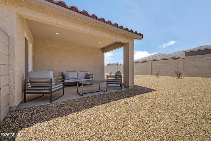 Large covered back patio