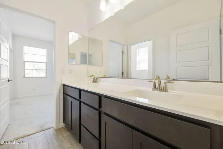 DOUBLE VANITIES AND SEPARATE TUB/SHOWER AND TOILET AREA