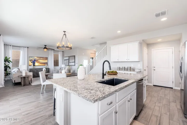 Oversized Island w/ Cabinets on Backside