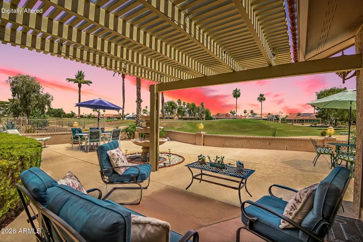 Enjoy your evenings on the patio. Virtual twilight