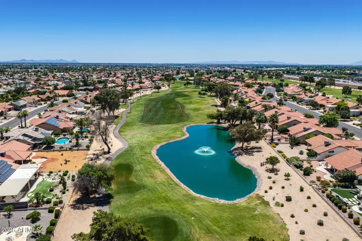 Looking down the fairway