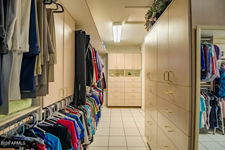 Clothes, storage, and organization; this closet has it ALL