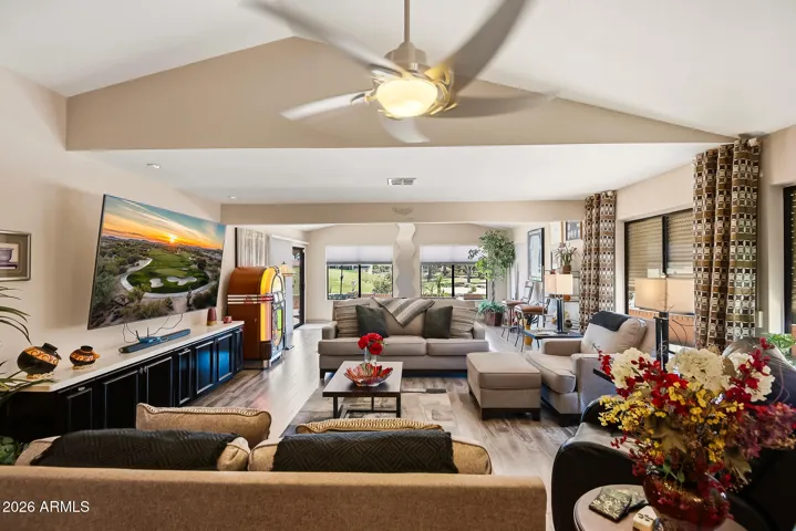 Great room expanded and remodeled by previous owners