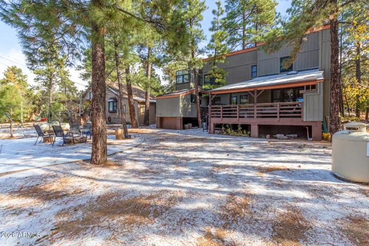 Rear elevation with huge yard.
