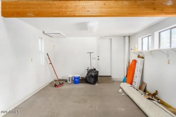 Large single garage.