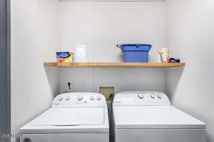 Full, indoor laundry.