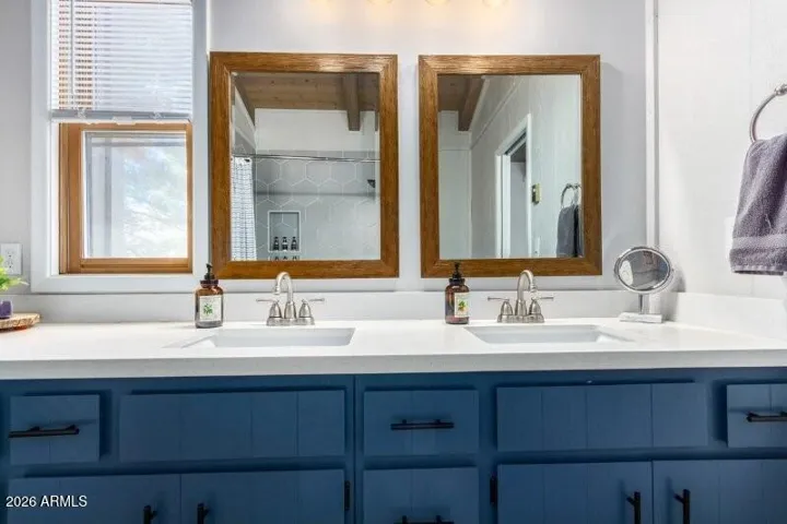 Upstairs bath. "Jack and Jill"